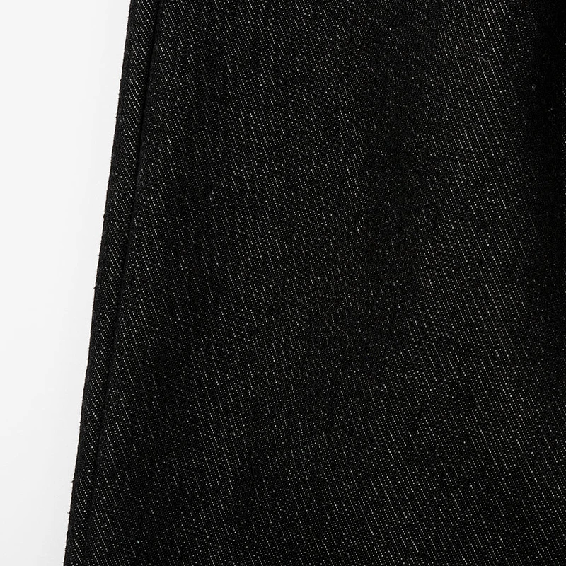black denim culotte shorts